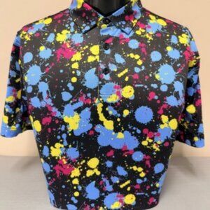 CS Black Splatter Print Polo